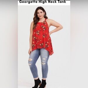 Torrid Georgette High Neck Tank NWOT - never worn. Sz 26 / Torrid Size 4